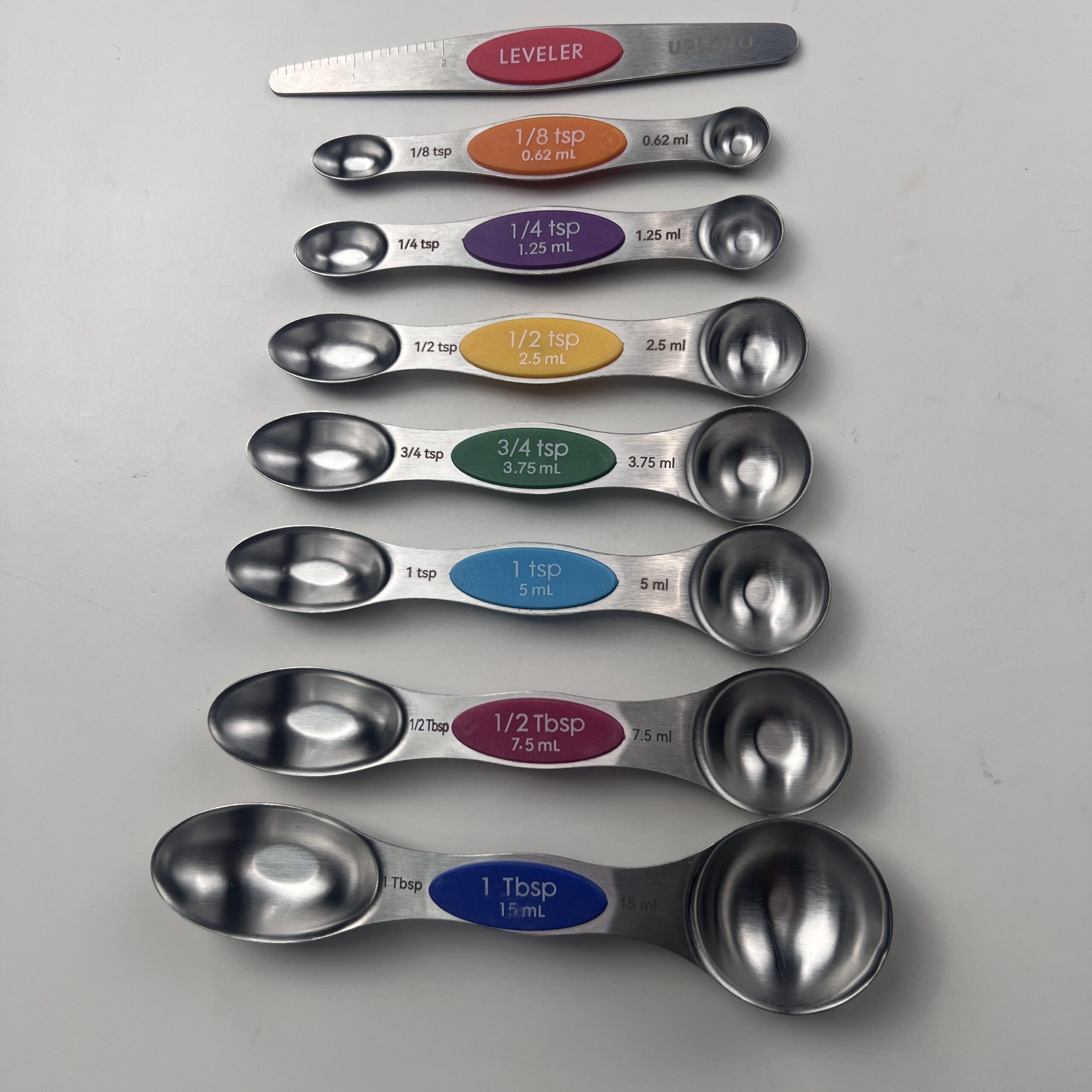 UPLOTO Magnetic Measuring Spoons Set Colorful (Set of 8) - Image 6